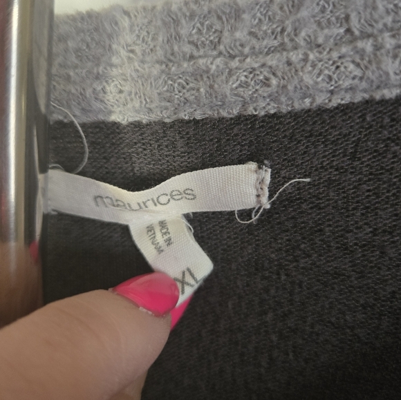 Maurices XL Cozy Chevron Lace Accent Pullover Sweater - Picture 4 of 7